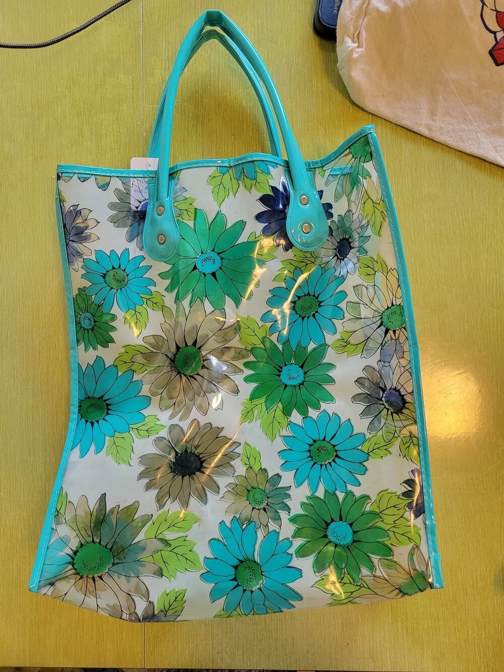 Vintage 60s/70s Flower Power Tote Bag